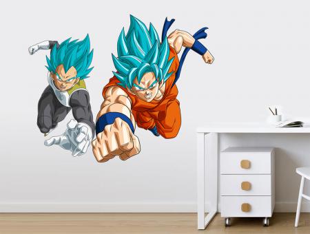 Vinilo decorativo Goku y Vegeta Dragon Ball Super