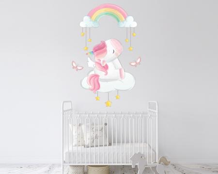 vinilo_decorativo_Vinilo_decorativo_Unicornio_con_arcoiris_nubes_y_estrellitas