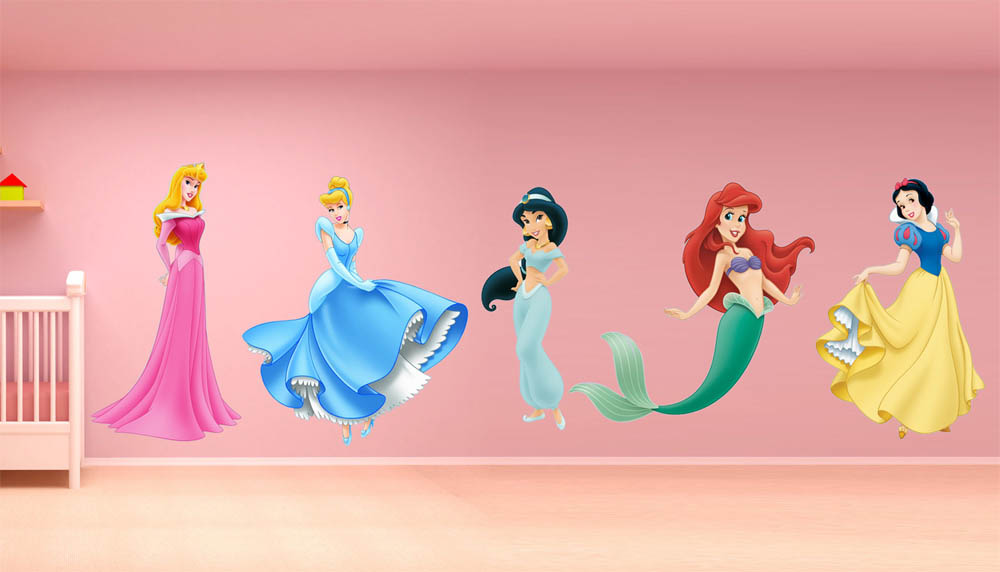 vinilo decorativo infantil Princesas Disney