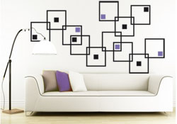 Vinilo Decorativo Composicion Cuadrados