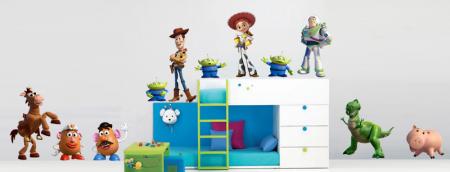 Vinilo decorativo Toy Story personajes separados