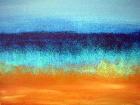  Cuadros de lienzo coloridos grises, azules y naranjas, arte  moderno para pared, puesta de sol con nubes, cuadros abstractos para pared,  decoración del hogar, 15.7 x 23.6 in x 3 pulgadas