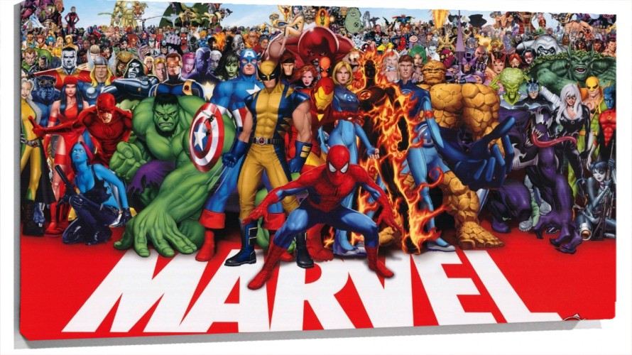 Cuadro Superheroes Marvel Comic  100% a Medida