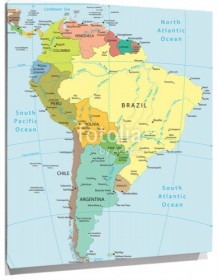 Lienzo Mapa sudamerica