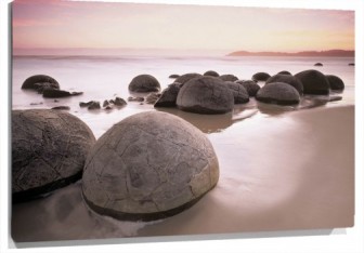 Lienzo Piedras en la playa