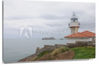 Lienzo Faro de Suances en Cantabria