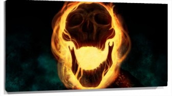 Lienzo Calavera Ardiendo De Ghost rider