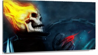 Lienzo Cabeza Ardiendo De Ghost rider