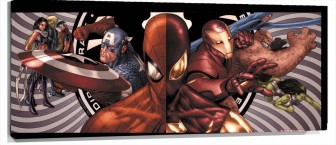 Lienzo Capitan America Ironman Spiderman Y La Cosa En Civil war