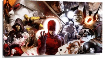Lienzo Bullseye Daredevil Elektra Y Luke cage