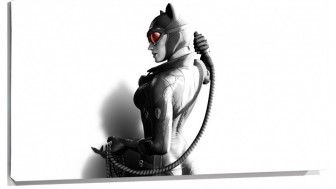 Lienzo Cat Woman En Blanco Y negro