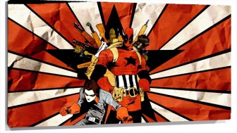 Lienzo Cable Y deadpool