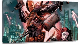Lienzo Deathstroke Y Harley quinn