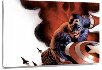 Lienzo Capitan America Y Aviones De fondo