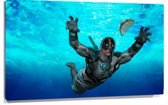 Lienzo Dead Pool Debajo Del agua