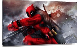 Lienzo Dead Pool herido