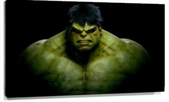 Lienzo Cara De Hulk Fondo negro