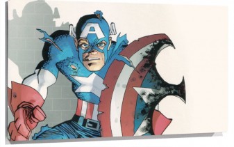 Lienzo Capitan America luchando