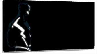 Lienzo Black Bolt En Blanco Y negro