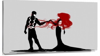 Lienzo Black Bolt Con Su pareja