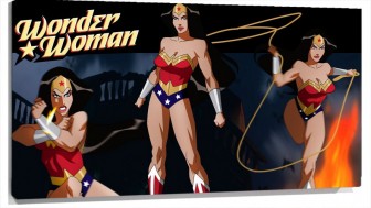 Lienzo Collage De La Mujer maravilla