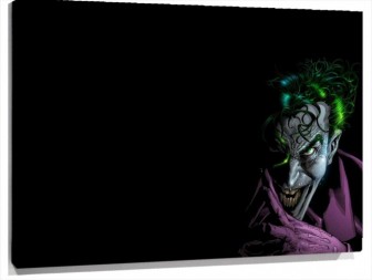 Lienzo Cara De Joker Fondo negro