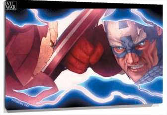 Lienzo Capitan America Vs Iron Man En Civil war