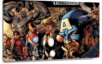 Lienzo Capitan America Hulk Ironman Y Thor De ultimates