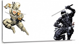 Lienzo Snake Eyes Vs Strom Shadow En Gi joe