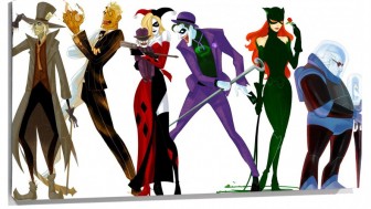 Lienzo Catwoman Harley Quinn Mr Freeze Riddler Scarecrow Y Two face