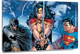 Lienzo Batman Superman Y Mujer maravilla