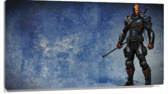 Lienzo Deathstroke Fondo Gris azulado