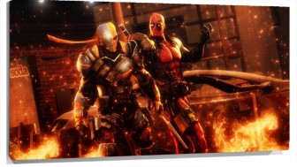 Lienzo Dead-pool Vs deathstroke