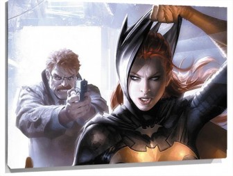 Lienzo Batgirl Apuntada Por Una pistola