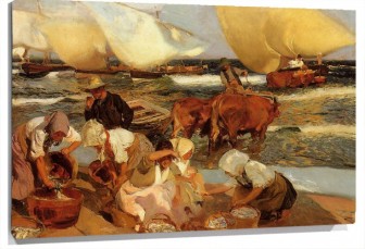 Lienzo Playa De Valencia De Joaquin sorolla