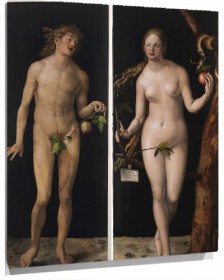Lienzo Adam And Eve De Alberto durero