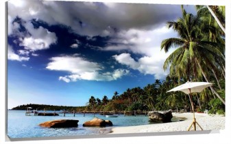 Lienzo playa tropical