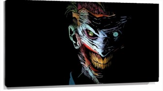 Lienzo Cara De Colores De Joker sonrriendo