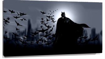 Lienzo Batman Entre Los murcielagos