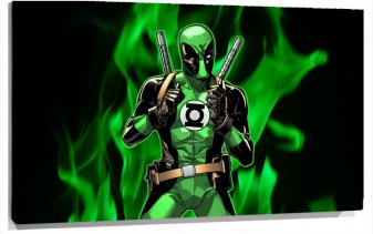 Lienzo Dead Pool verde