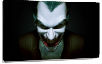 Lienzo Cara De Joker Mirando Fijamente Y sonrriendo