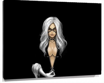 Lienzo Cat Woman Bajandose La cremallera