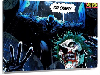 Lienzo Batman Abalanzandose Contra El joker