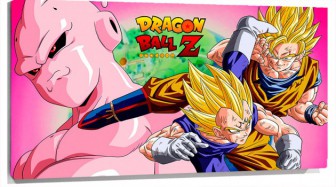 Lienzo Dragon Ball Z Buu Goku y Vegeta