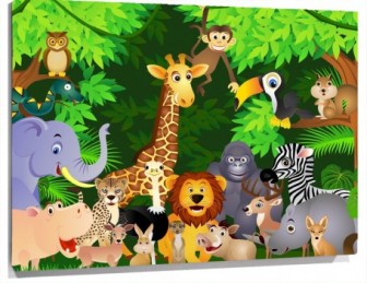 Lienzo Animales selva