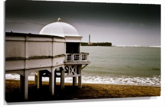 Lienzo Balneario en playa