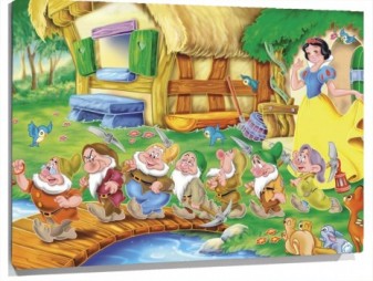 Lienzo Blancanieves y enanitos