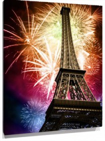 Miniatura Eiffel fuegos artificiales
