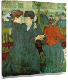 Lienzo At the Moulin Rouge, Two Women Waltzing