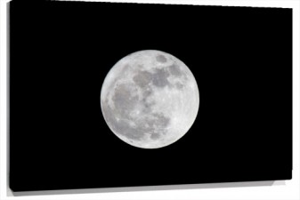 Lienzo Luna fondo negro